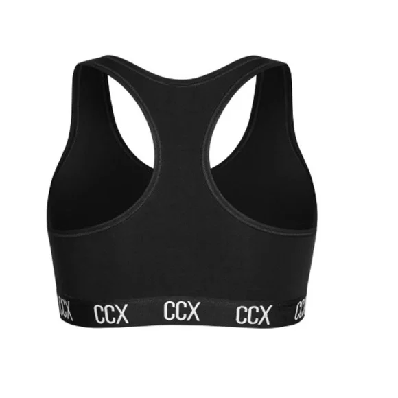 City Chic CCX Black Logo Crop Top Size S - Size 16 BNWT - Picture 2 of 7